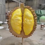Front-view fiberglass Giant Durian Sculpture interior
