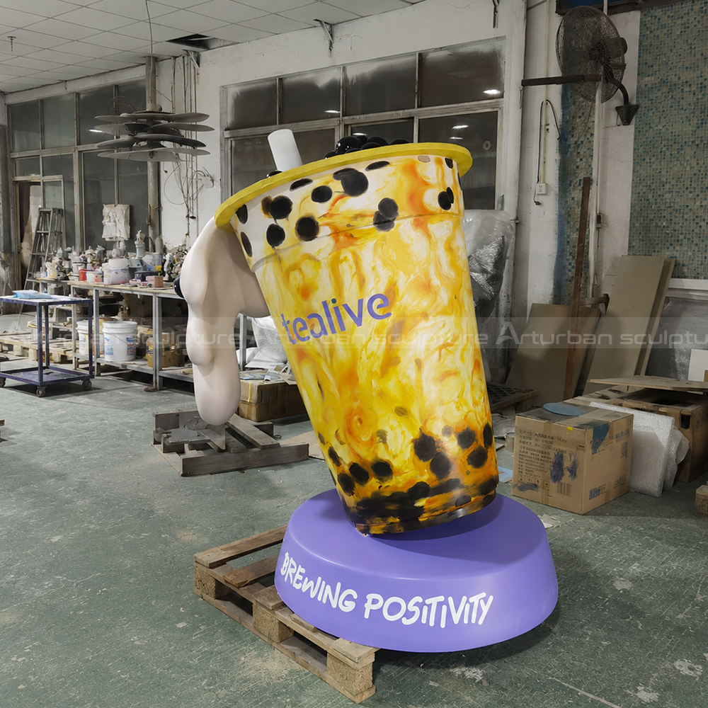 Giant Boba Tea Statue fiberglass cup display