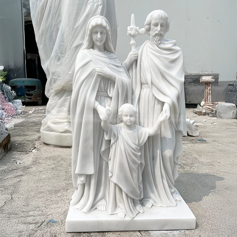 Holy Family Marble Statue