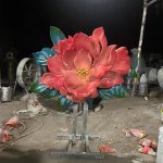 Große Blumengarten-Statuen aus Glasfaser