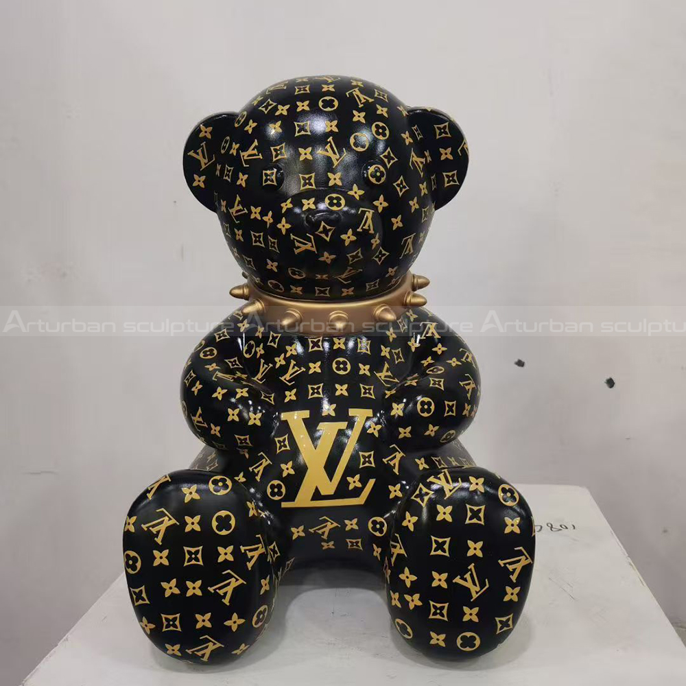 Louis Vuitton sitting Bear fiberglass Statue
