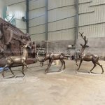 Outdoor Deer Statues for Sale bronze group