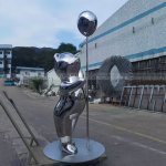 Stainless steel Modern Bear Sculpture