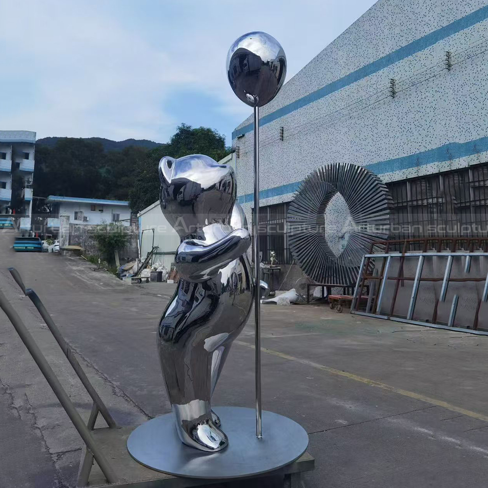 Stainless steel Modern Bear Sculpture