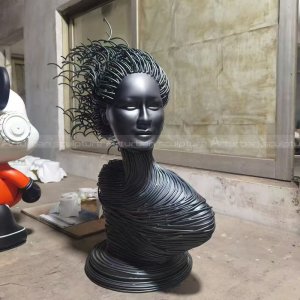 Stainless steel Modern female Bust Statue