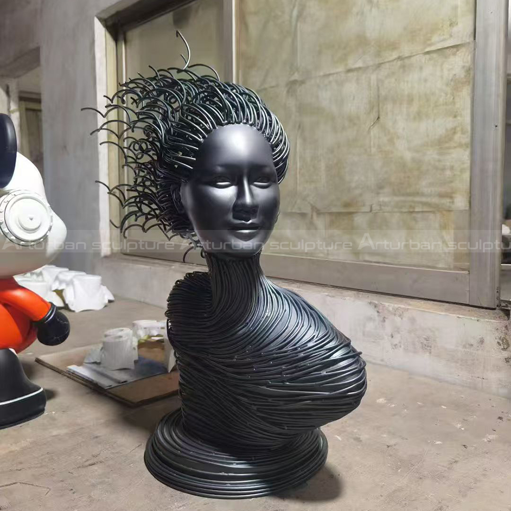 Stainless steel Modern female Bust Statue