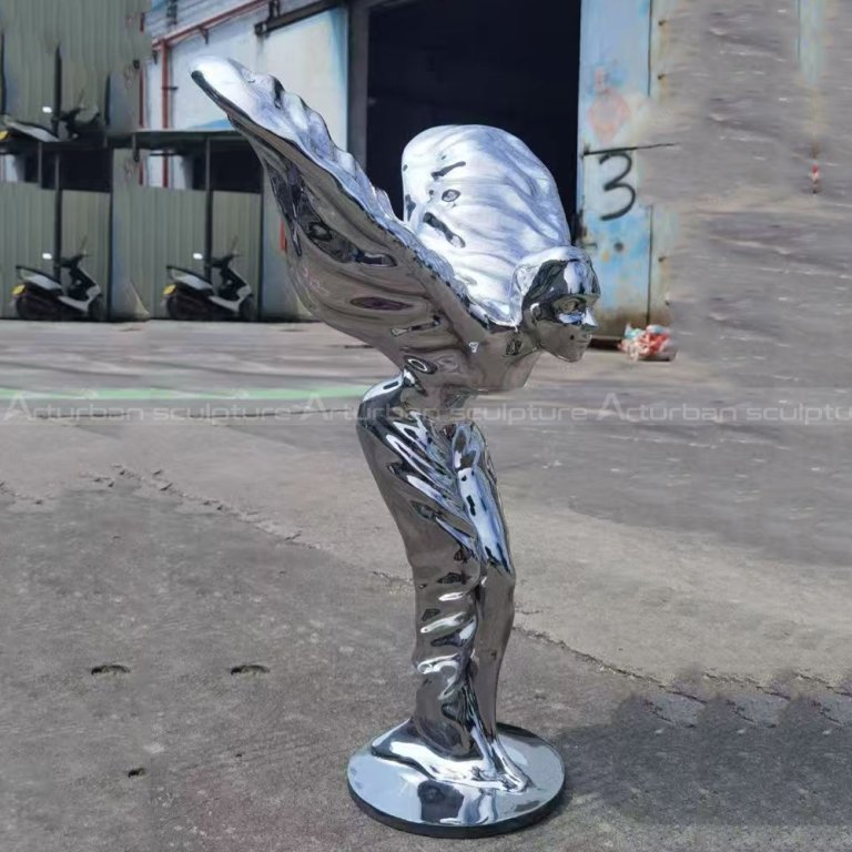 Décoration statuette Spirit of Ecstasy en acier inoxydable