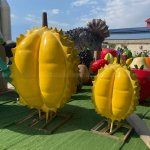 Two Giant Durian Sculptures for outdoor display