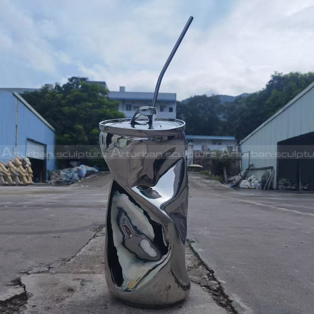 stainless steel Drink Can Statue
