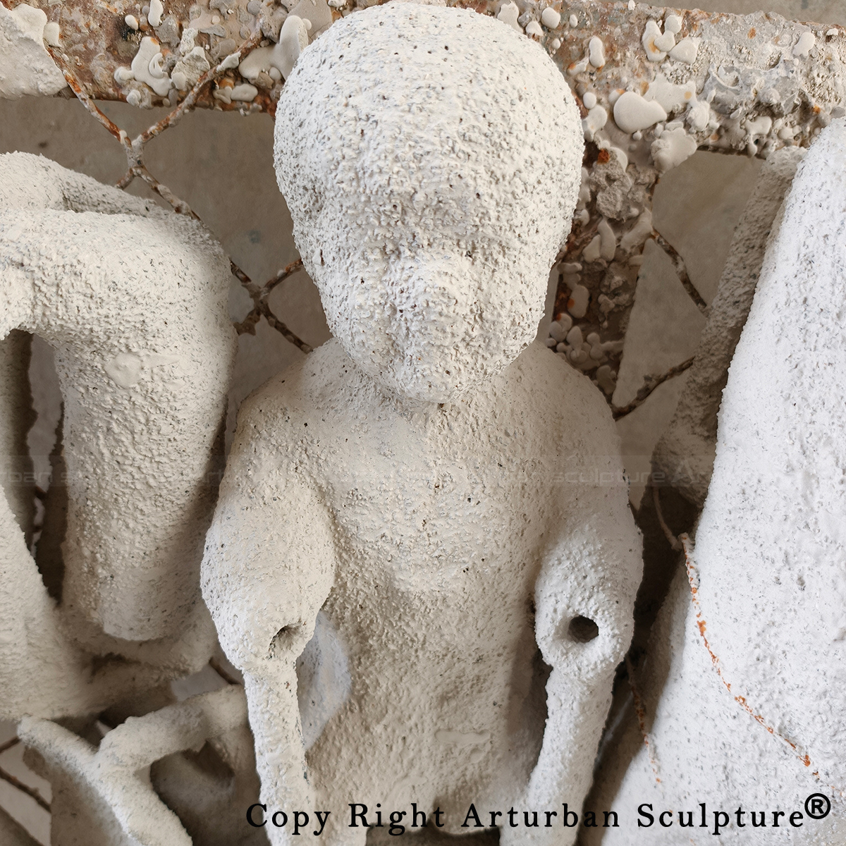 5 Ceramic shell for Girl with Watering Can Statue
