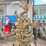 Fiberglass Dragon Spitter Fountain