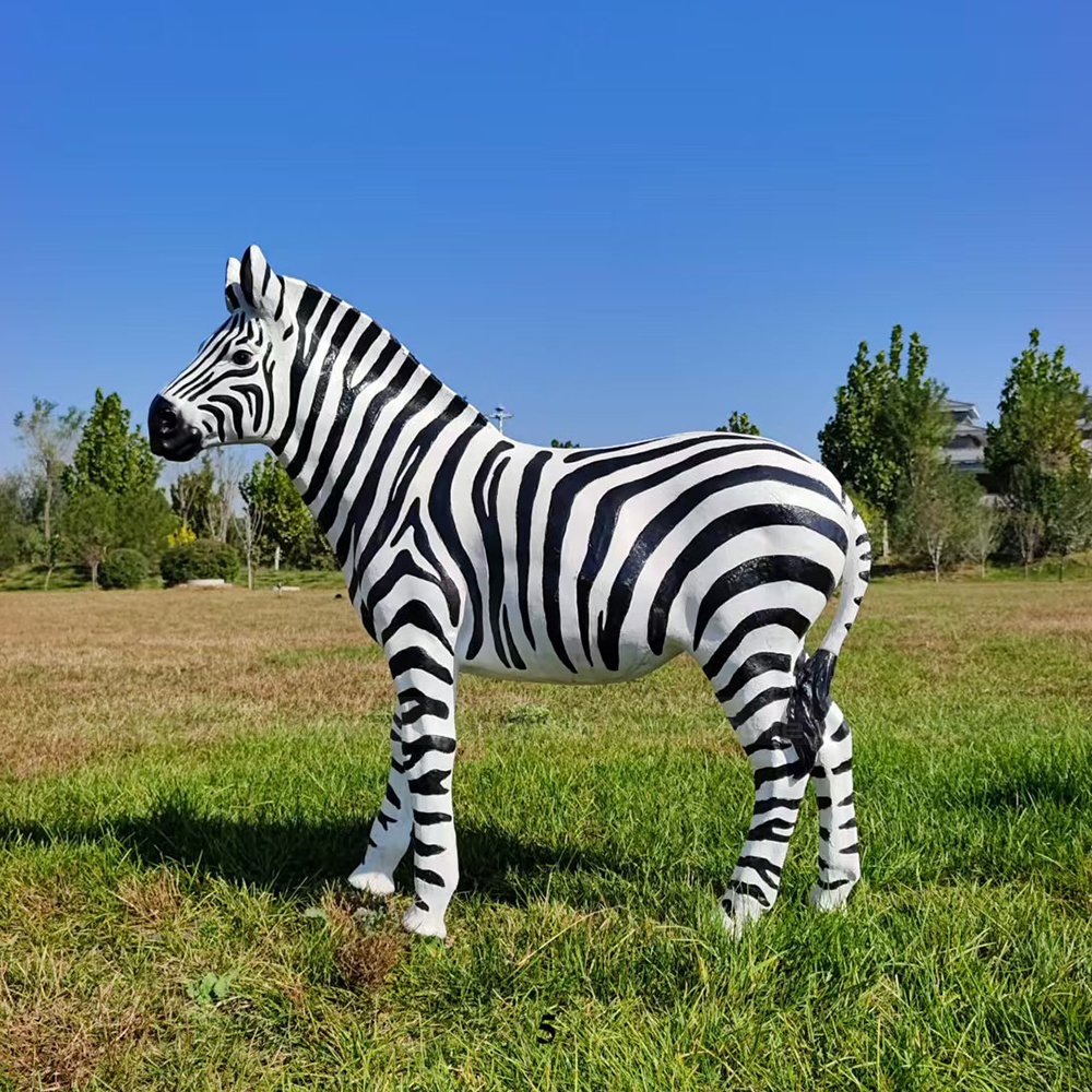 Fiberglass Large Zebra Statue standing
