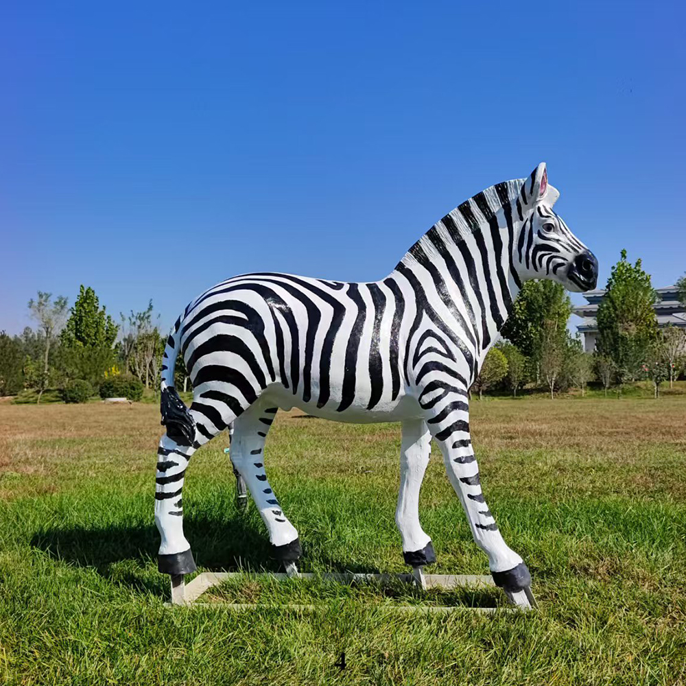 fiberglass Large Zebra Statue figures standing