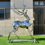 low poly Modern Deer Statue