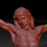 4 Jesus on the cross sculpture facial detail