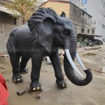 African Elephant Statue texture detail