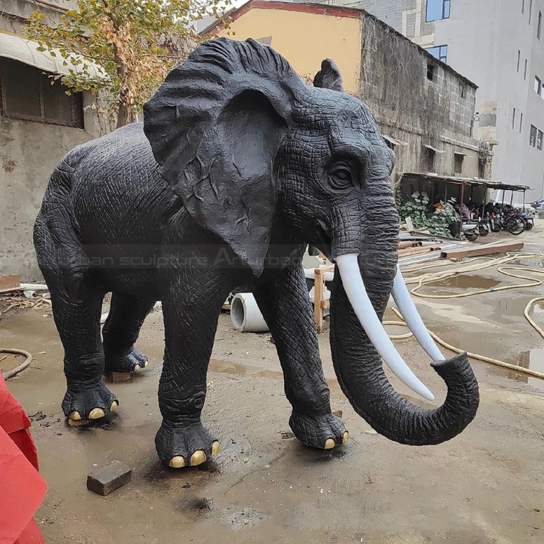 African Elephant Statue texture detail