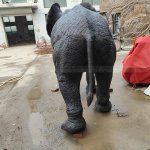 African Elephant fiberglass Statue back view