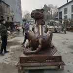 Bronze Diting Sculpture back view