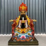 Bronze Dragon King Statue seated in ceremonial robes