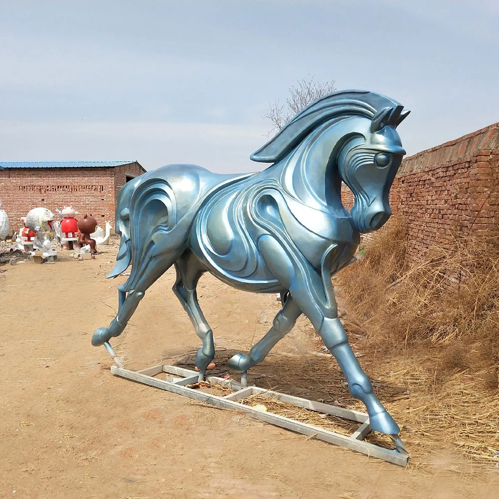 Bronze life size Contemporary abstract Horse Statue