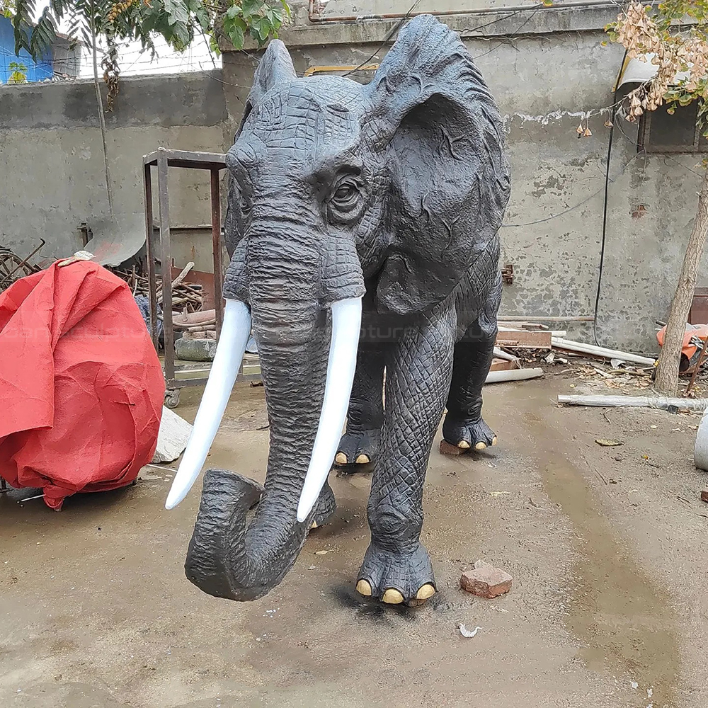 Fiberglass African Elephant Statue front view
