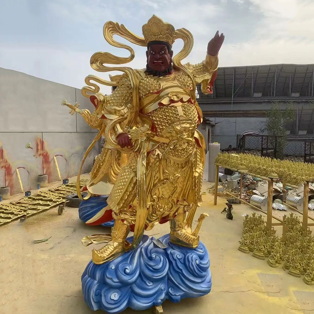 Scultura dei Quattro Re Celesti Virupaksha con drago
