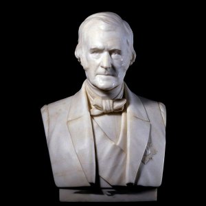 Marble Stratford Canning Bust in formal dress