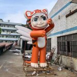 fiberglass Cute Winged Tiger Statue
