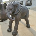 Realistic Bronze Baby Elephant Statue